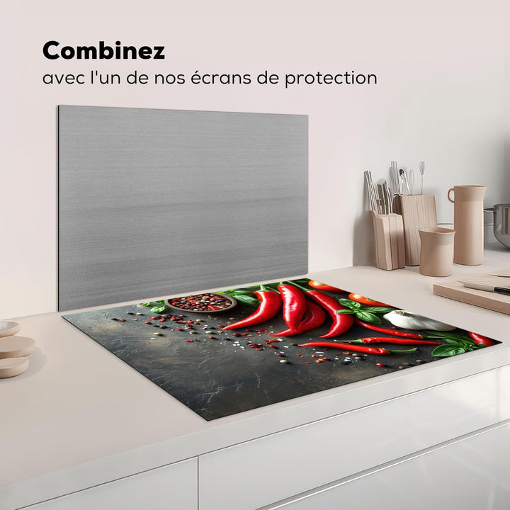 Herdabdeckplatte Einteilig Küche Herdabdeckung Induktionsfeld Ceranfeld Herdabdeckplatten Vinyl Matt