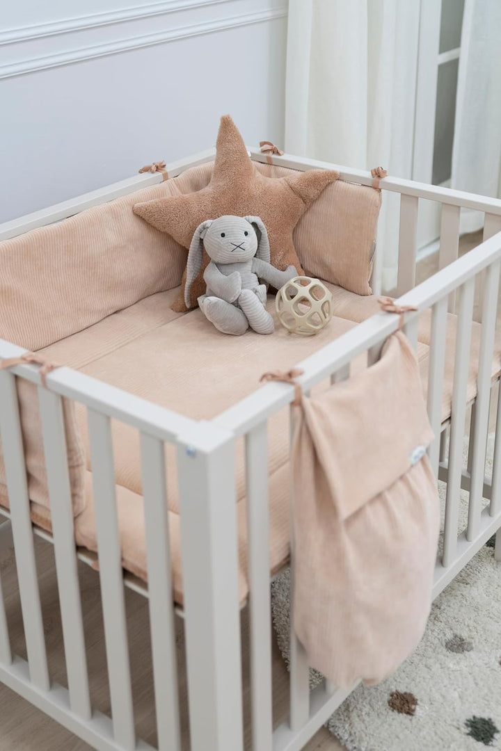 Baby's Only - Laufgittereinlage Sense - Gestrickte Krabbeldecke für Baby - Krabbeldecke mit Teddysto