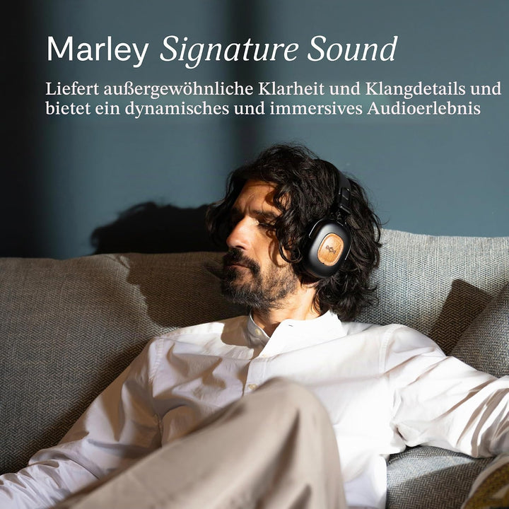 Marley House of Positive Vibration Rebel kabellose Bluetooth Kopfhörer - Over-Ear Wireless ANC mit a