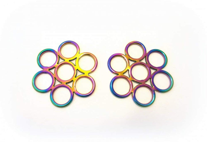 PS Pferdeartikel Regenbogenfarben - Gebissloser Zaum Flower - Multicolour Rainbow