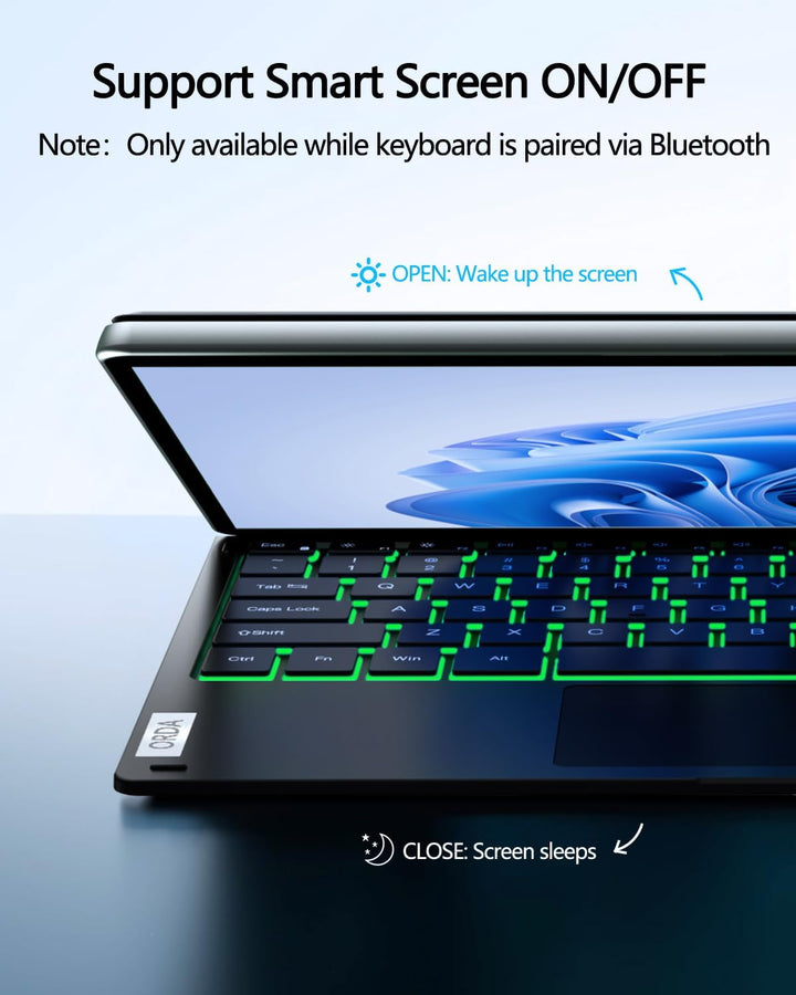 ORDA Surface Pro 7 Tastatur, Kompatibel mit Surface Pro 7+/7/6/5/4 mit Multi-Geste-Trackpad, 12.3 Zo