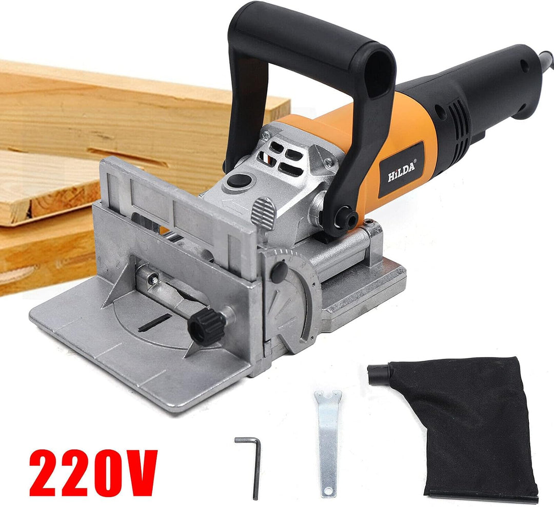 RibasuBB Flachdübelfräse Lamellenfräse Nutfräse Dübelfräse 760W Elektrischer Flachdübelfräse, 220V L