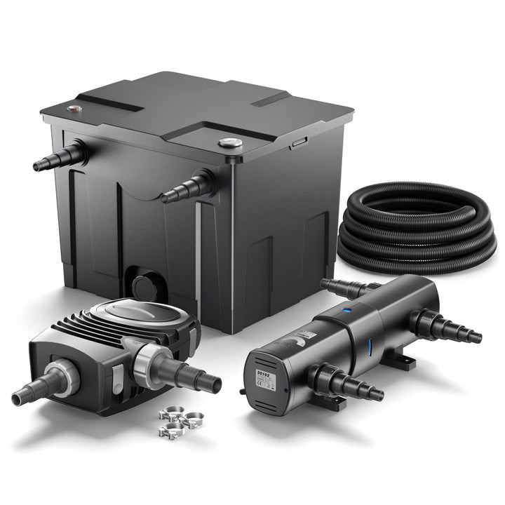 SunSun Komplettset: CBF-350 Teichfilter bis 12000L Teichfilteranlage Durchlauffilter, NEO6000 Teichp