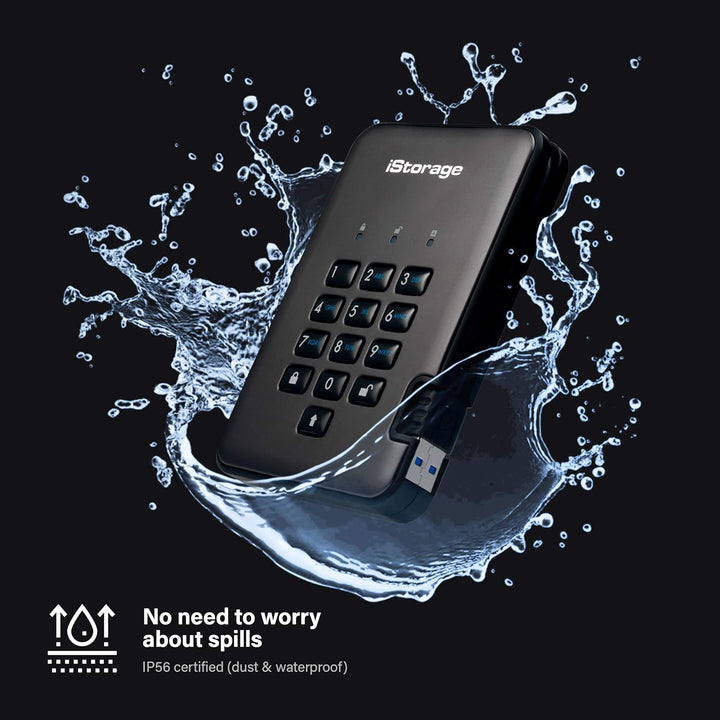 iStorage diskAshur PRO2 16TB 256-Bit 1TB USB 3.1 FIPS Level 3 zertifiziert, sichere verschlüsselte F