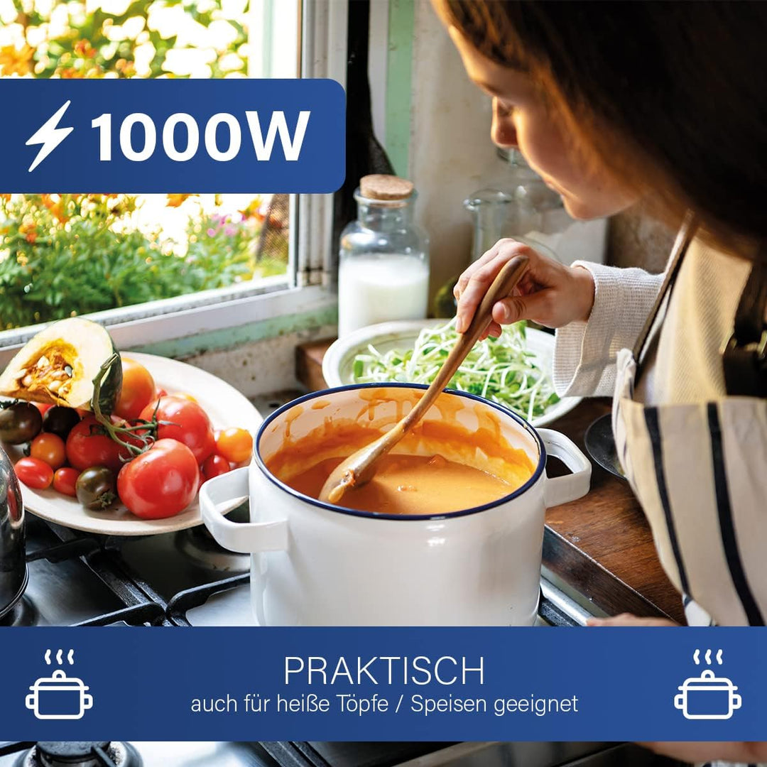 Stabmixer Set | 2in1 Handmixer Set inkl. Schneebesen + Pürierstab | Mixer mit XXL-Mixstab | ideal fü