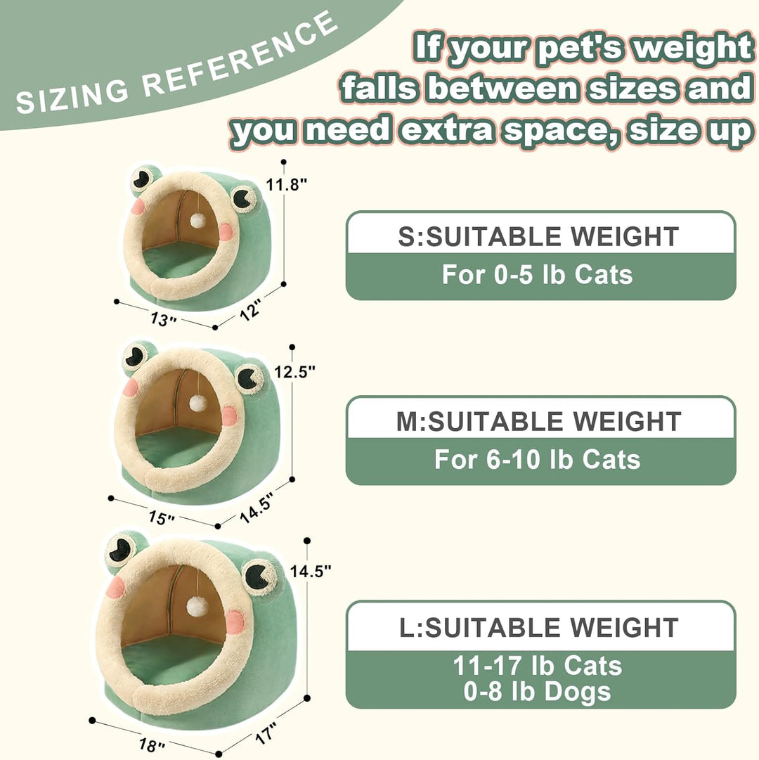 Jiupety Nettes Katzenhöhle, Katzen höhle Katzen bettchen, Katzenbett höhle L (45 cm x 43 cm x 37 cm)