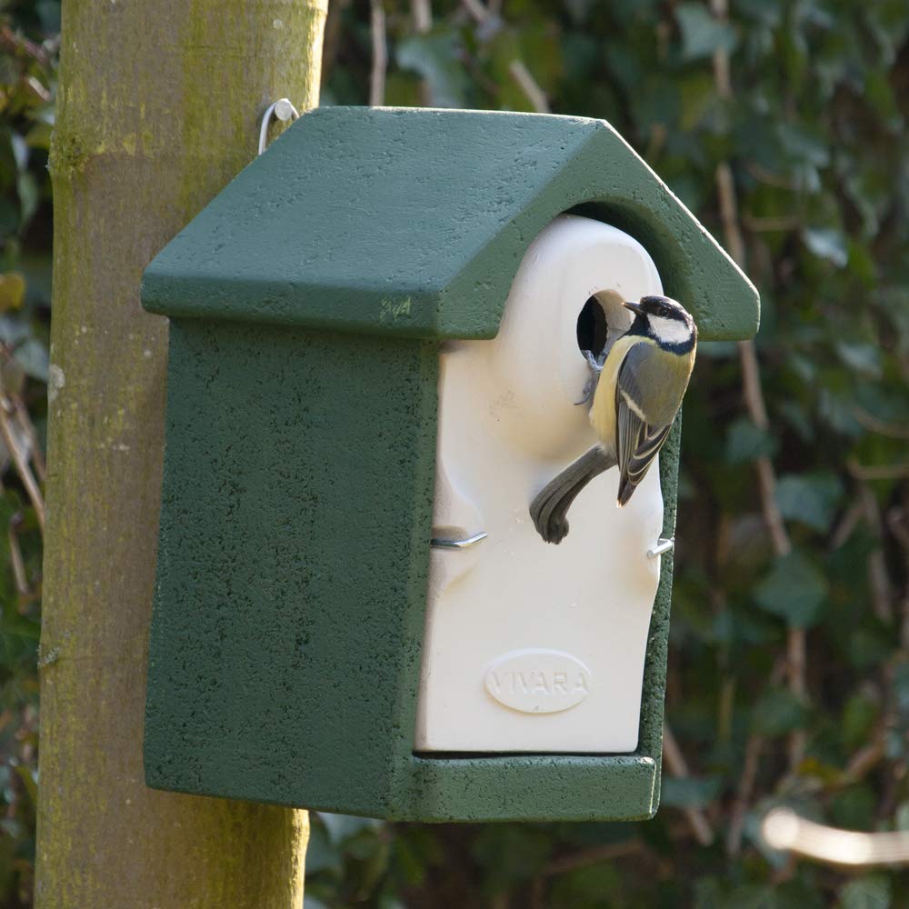 Vivara CJ Wildlife Nistkasten – Vogelnistkasten für draussen wetterfest – Marderschutz – Holzbeton W
