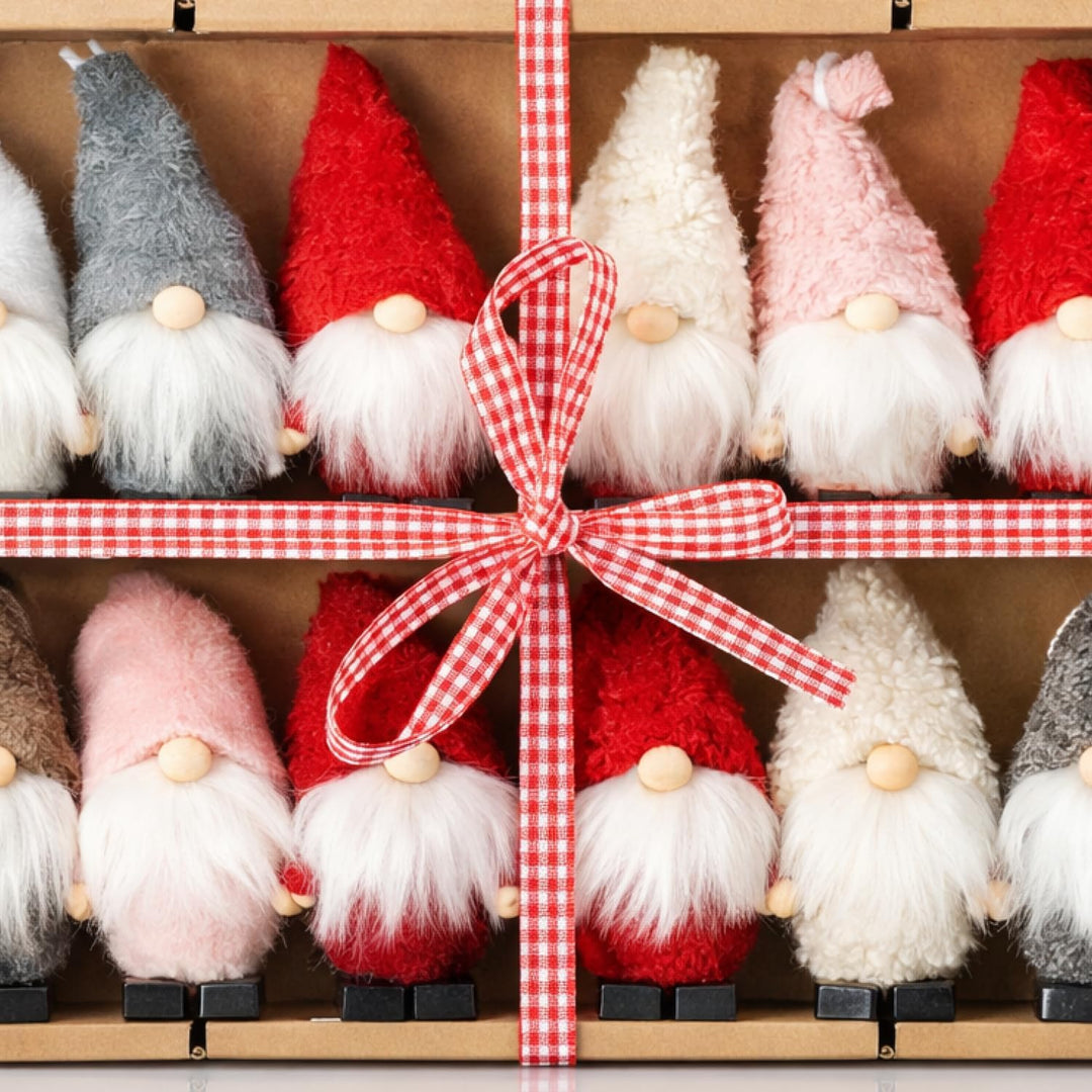 com-four® 12x Premium Weihnachtsmann-Anhänger für den Weihnachtsbaum, Christbaum-Figuren Anhänger al