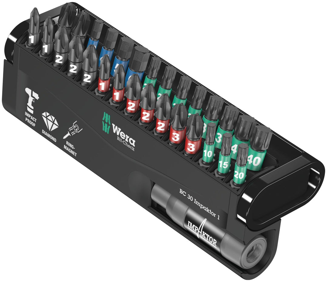Wera Bit-Sortiment, Bit-Check 30 Impaktor 1, 30-teilig, 05057690001 30 Impaktor 1 Single