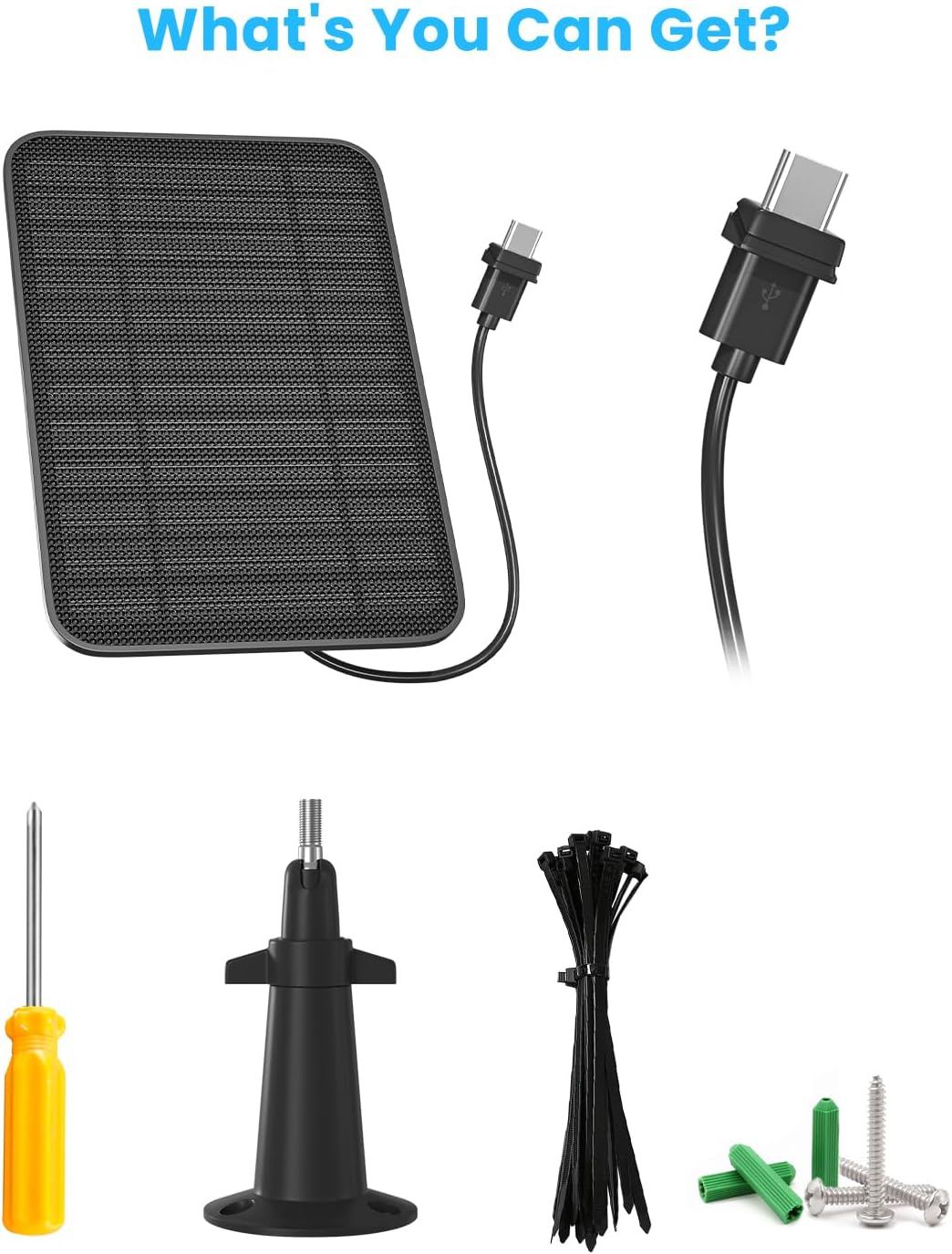 5 W Solarpanel für Blinkkamera im Freien, Solarpanel-Ladegerät mit Akku, kompatibel mit New Blink Ou