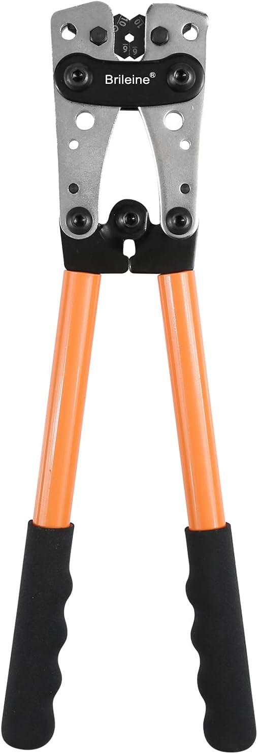 Brileine Batteriekabel-Crimpzange von AWG 8-1/0, Batteriekabelschuh-Crimpzange für schwere Kabelschu