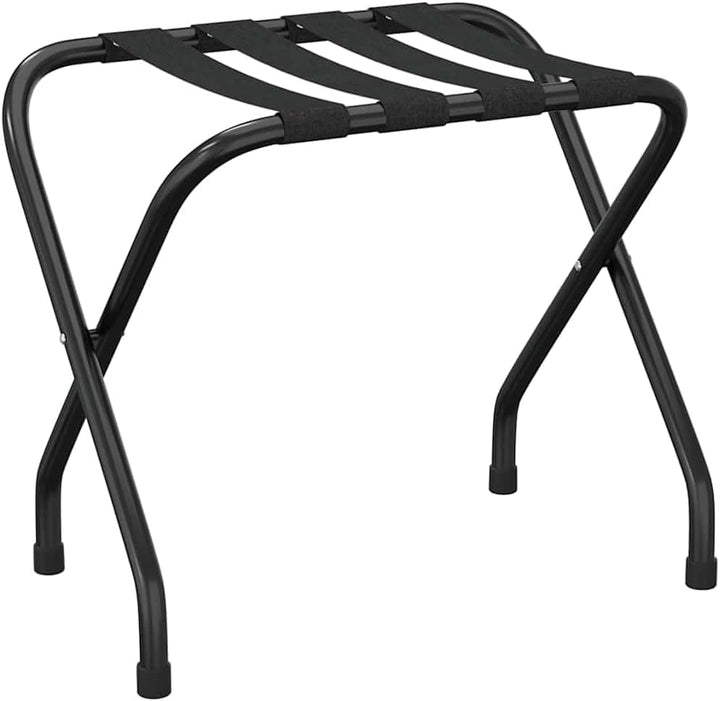 Gepäckablage Kofferständer klappbar aus Stahl und Nylon 56x40x49 cm für Hotel Gasthaus schwarz Schwa
