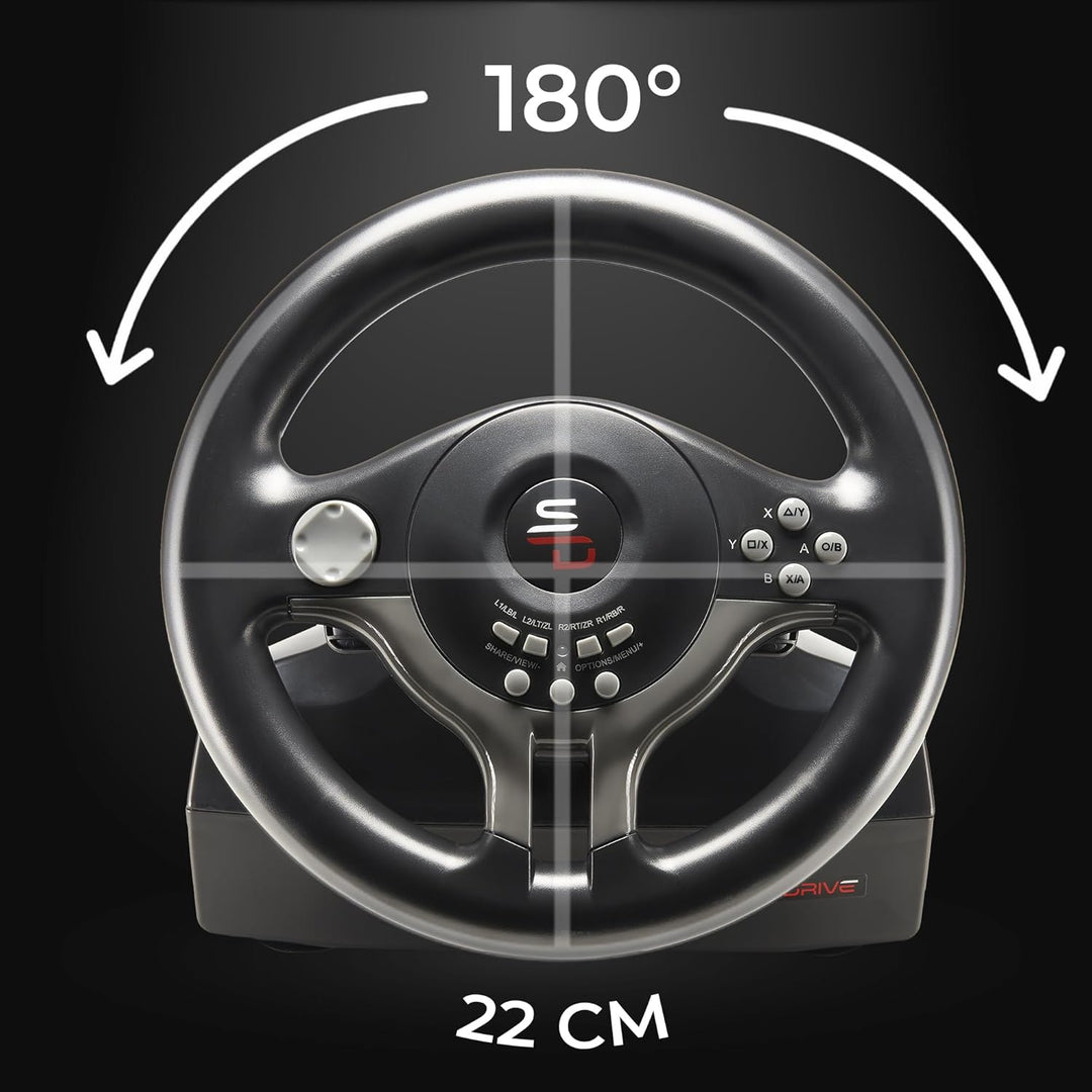Subsonic Superdrive - Rennlenkrad / Lenkrad Driving Wheel SV200 mit pedalen und Schaltpaddles für Ni
