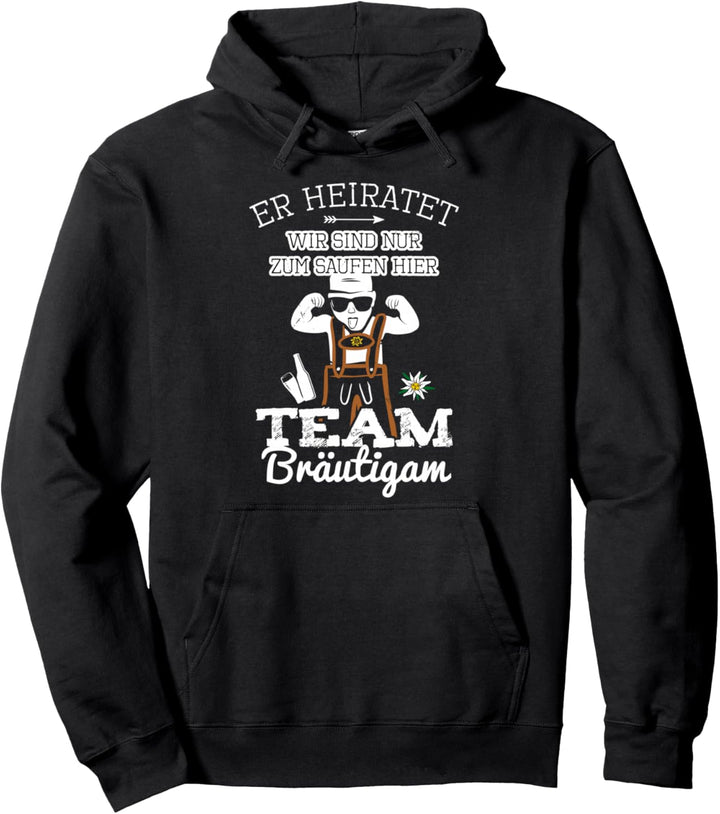 Team Bräutigam JGA Männer Junggesellenabschied Er heiratet Pullover Hoodie