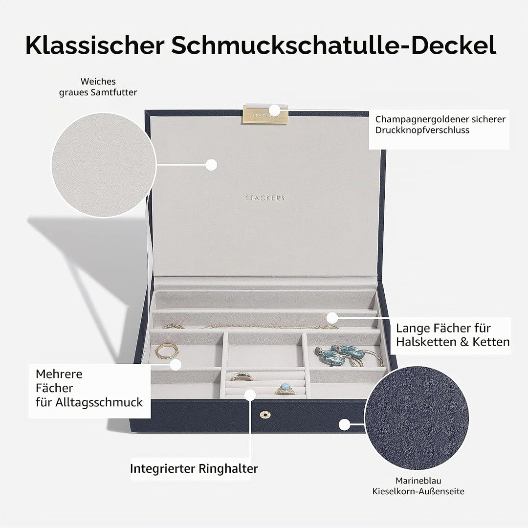 Stackers Marine Klassisch Schmuckschatulle -3 Navy, Navy