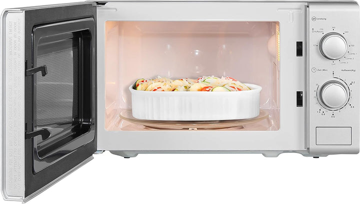 Mikrowelle Exquisit MW900-030G Silber | 20 Liter | Grill | Drehteller 25,5 cm