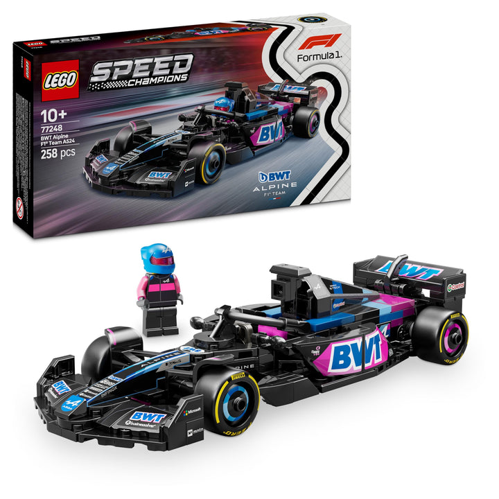 LEGO Speed Champions BWT Alpine F1 Team A524 Rennauto - Spielzeug mit Formel 1 Minifigur zum Sammeln