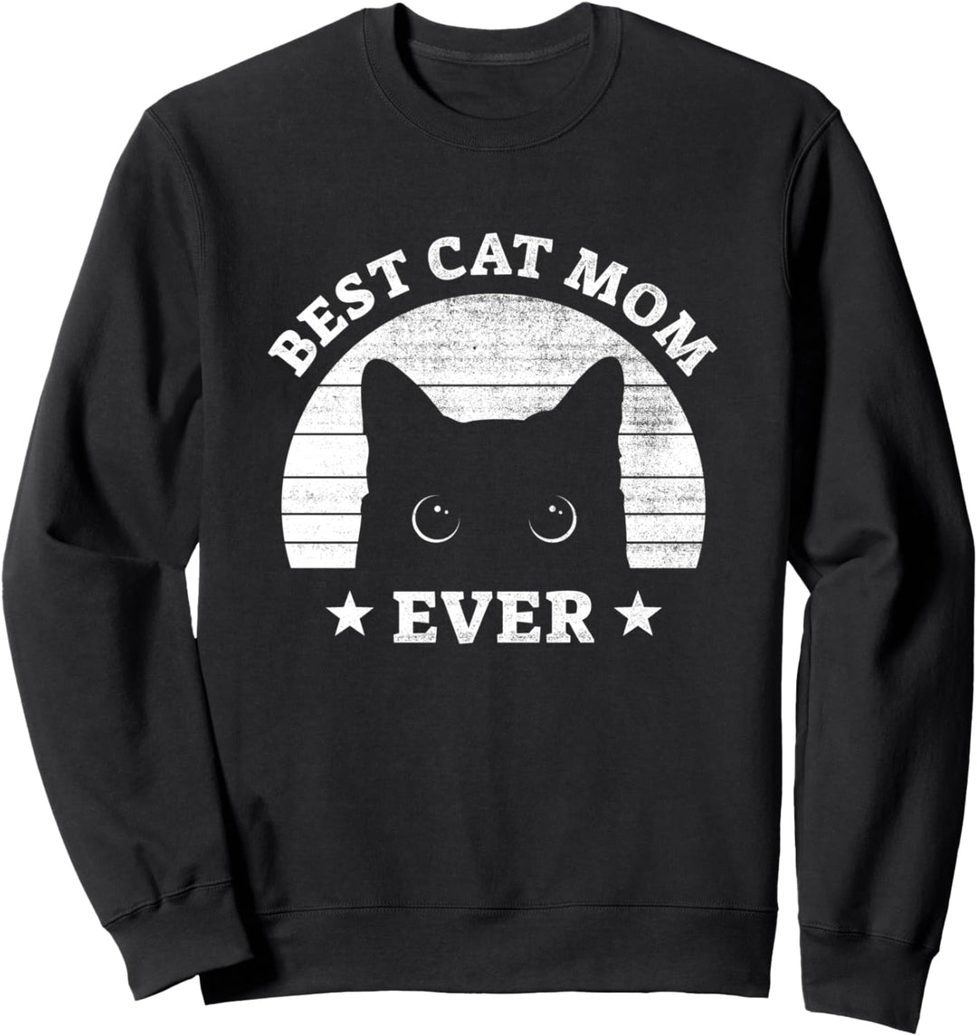 Beste Katzenmama Katzenmutti überhaupt Vintage Katzenspruch Sweatshirt