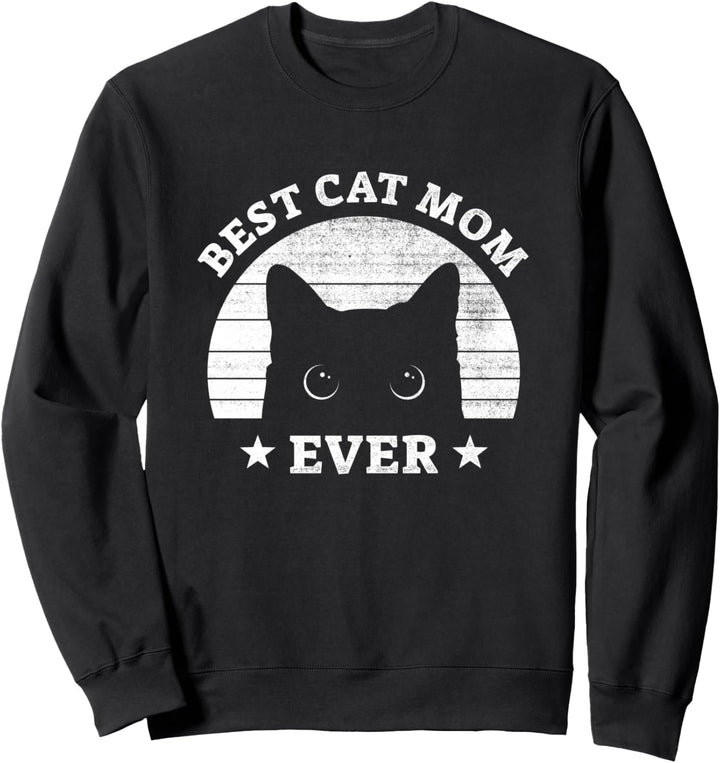 Beste Katzenmama Katzenmutti überhaupt Vintage Katzenspruch Sweatshirt