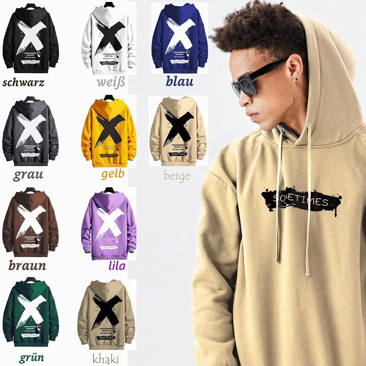 Moshtashio Hoodie Herren Basic Kapuzenpullover Langarm Sweatshirts Classic Männer Sweatjacke Druck P