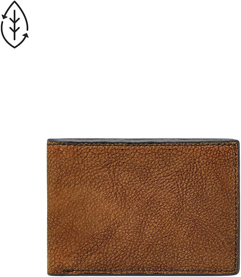 Fossil Herren Geldbörse Steven Leder Vordertasche 11,43 cm L x 1,27 cm B x 7,62 cm H Beige, Beige