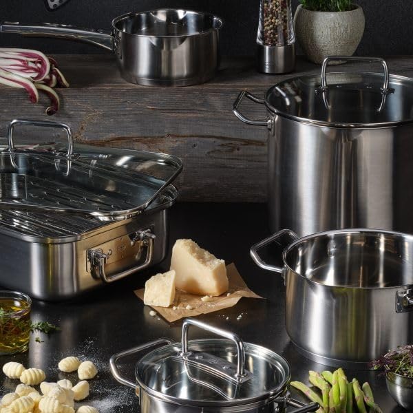 RÖSLE EXPERTISO Topf-Set 4-tlg., hochwertiges Universaltopfset mit 3 Kochtöpfen und 1 Stielkasseroll