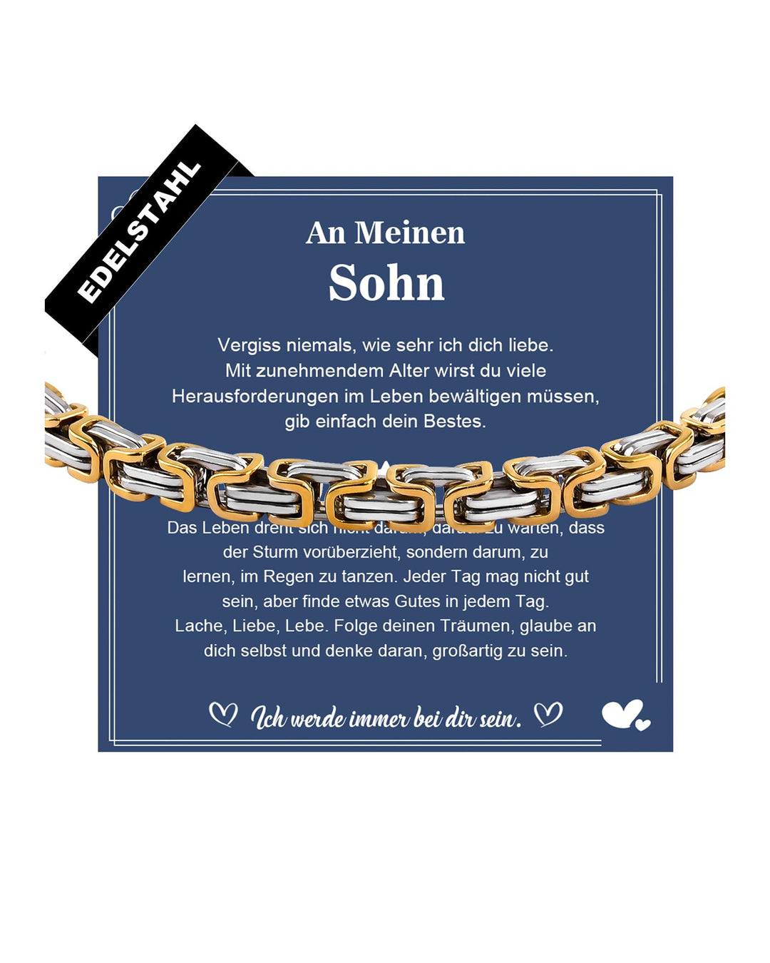 CheersLife Sohn Armband Geschenk von Mama Papa Armband für Meinen Sohn Weihnachten 18. Geburtstag Ju