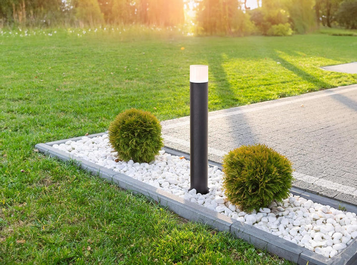 LED Universum Aussenstehleuchte Wegeleuchte 60cm Ø9cm anthrazit aus sehr dickem robustem Aluminium,