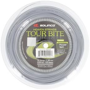 Solinco Tour Bite 100M Silber Tennis Saitenrolle 100m Monofil Silber 16L, 16L