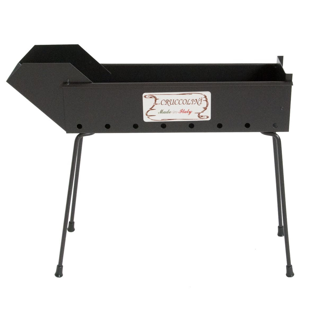 CRUCCOLINI BA12 Grill Drehspiess mit Kohle, Schwarz, 50 x 13 x 43 cm