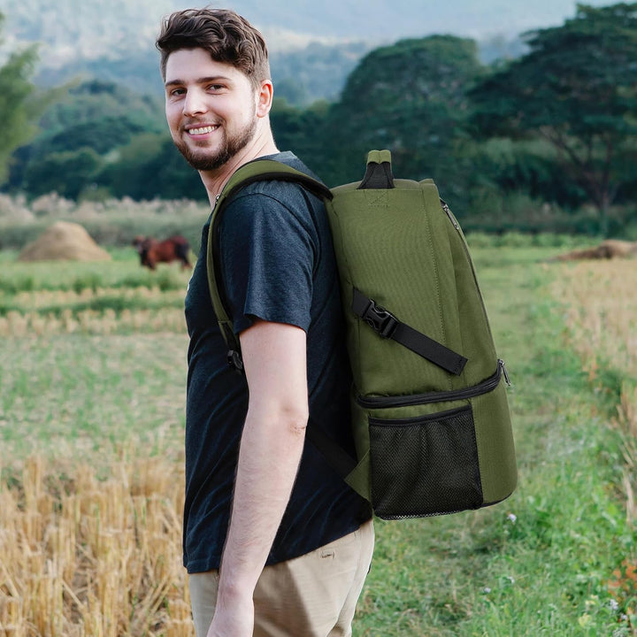 Kühlrucksack 28L Isolierter Kühltasche Picknickrucksack Doppelte Schicht Klein Thermo Rucksack für C