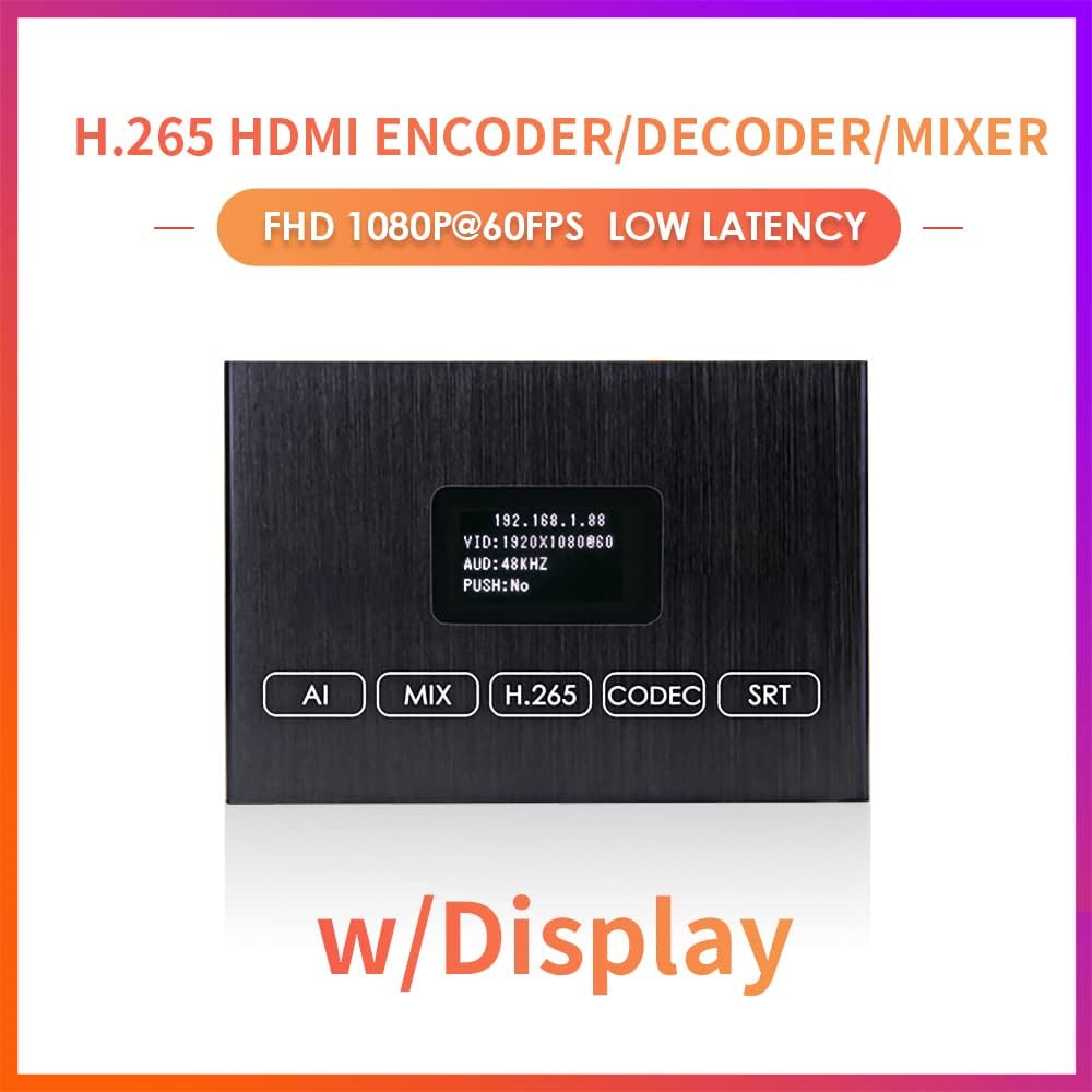 EXVIST H.265 1080P 60FPS HDMI Video Encoder HDMI Decoder, unterstützt HLS RTMP RTSP SRT UDP, kompati