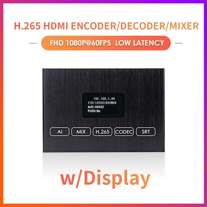 EXVIST H.265 1080P 60FPS HDMI Video Encoder HDMI Decoder, unterstützt HLS RTMP RTSP SRT UDP, kompati