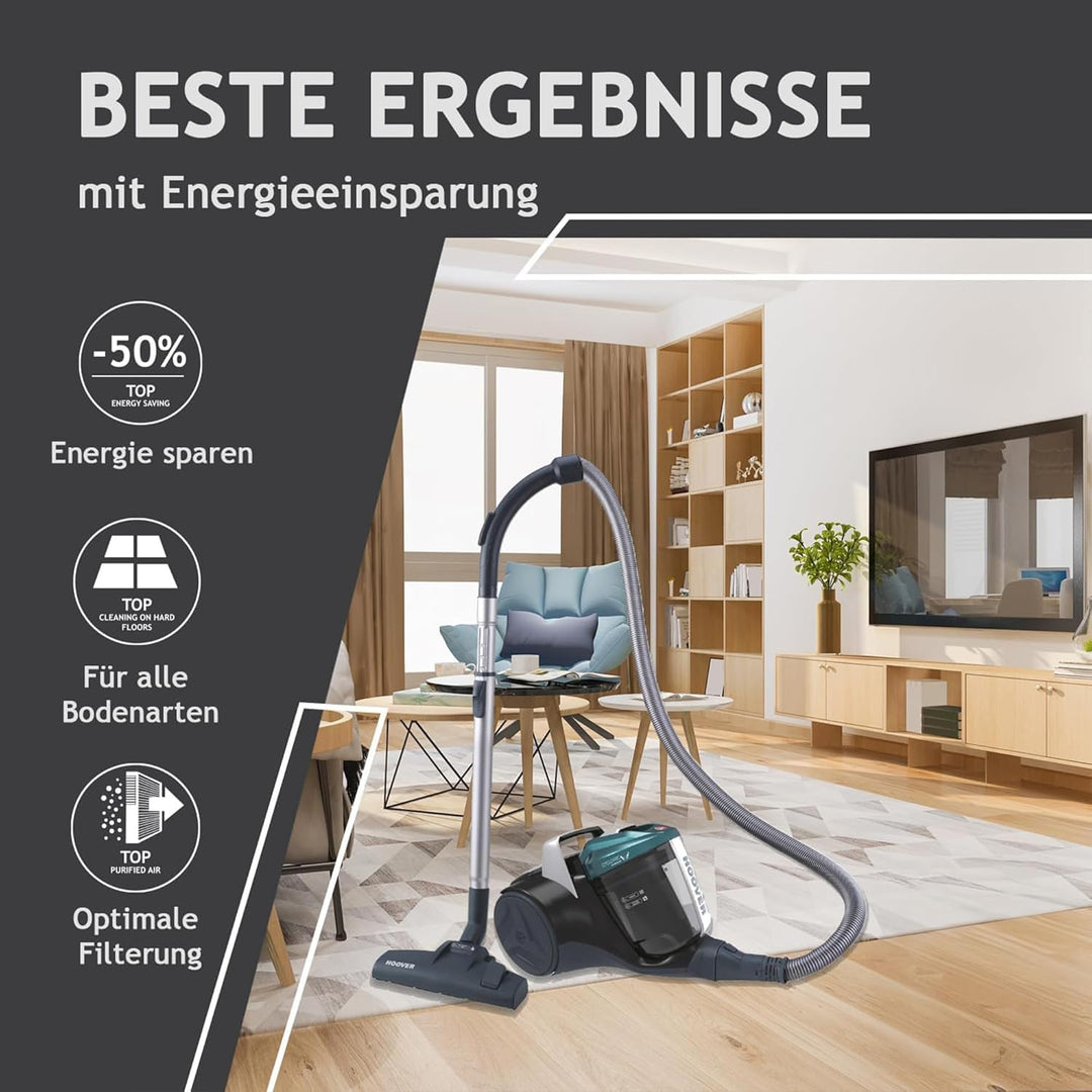 Hoover Staubsauger Tierhaare BREEZE PET mit Tier-Düse I Tierhaar-Staubsauger ohne Beutel für Hundeha