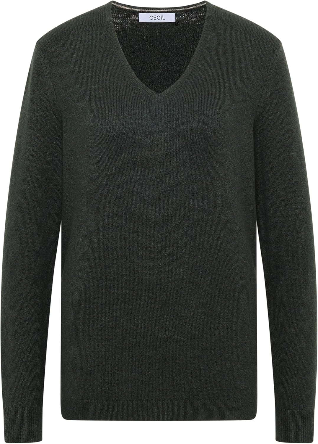 Cecil Damen Strickpullover M Active Khaki Melange, M Active Khaki Melange
