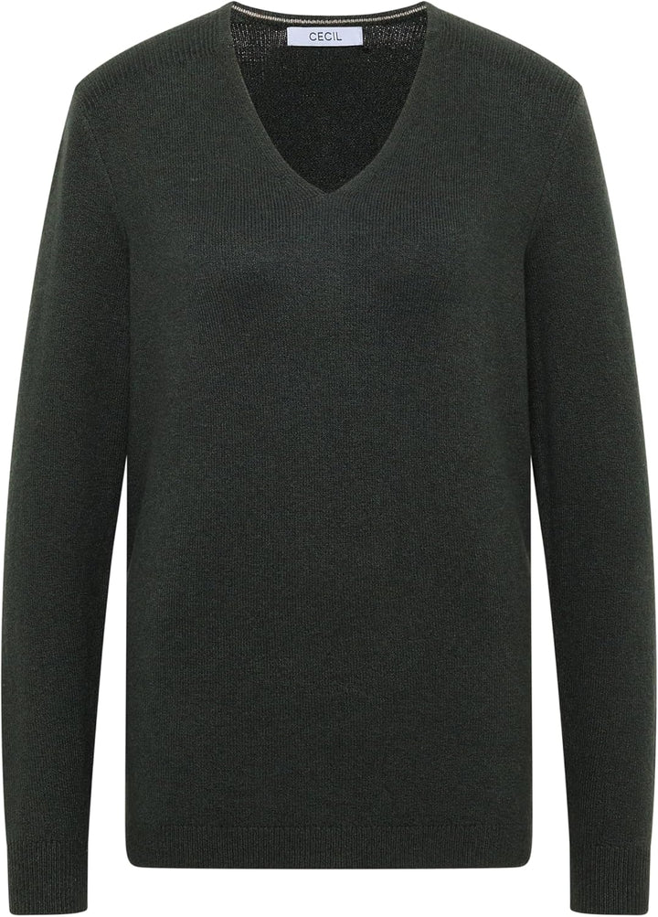 Cecil Damen Strickpullover XS Active Khaki Melange, XS Active Khaki Melange