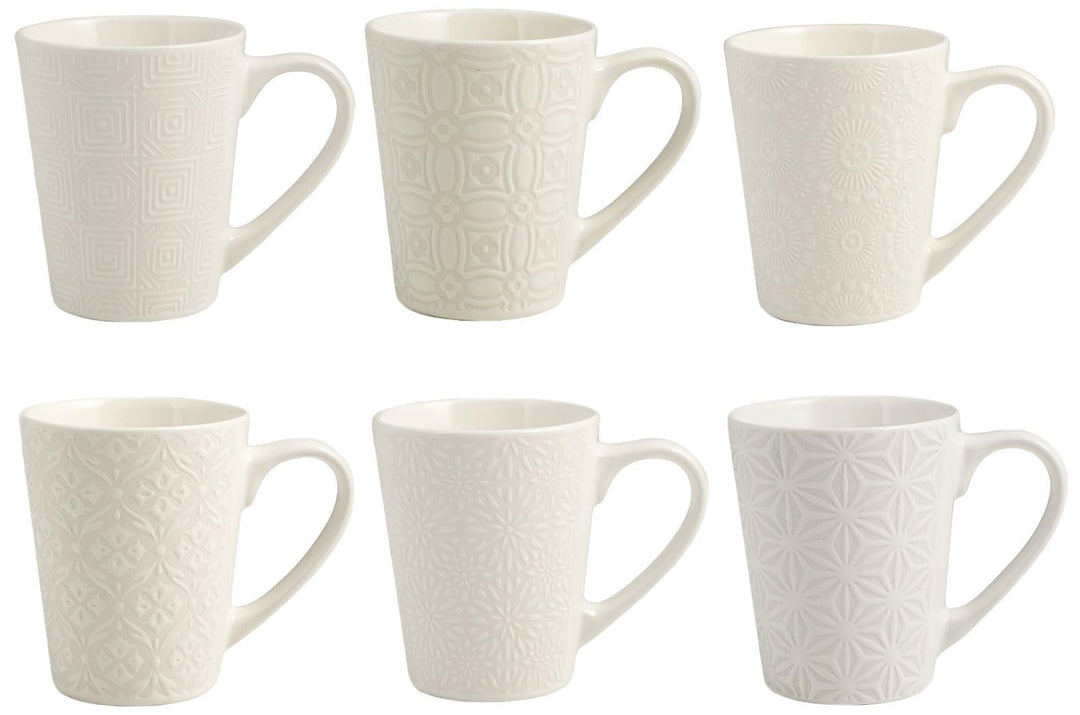 H&h set 6 mug silhuette in stoneware cc 300