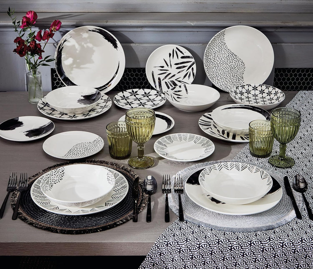 Tognana Zenith Tafelservice für 6 Personen, 18-teilig, Porzellan, weiss