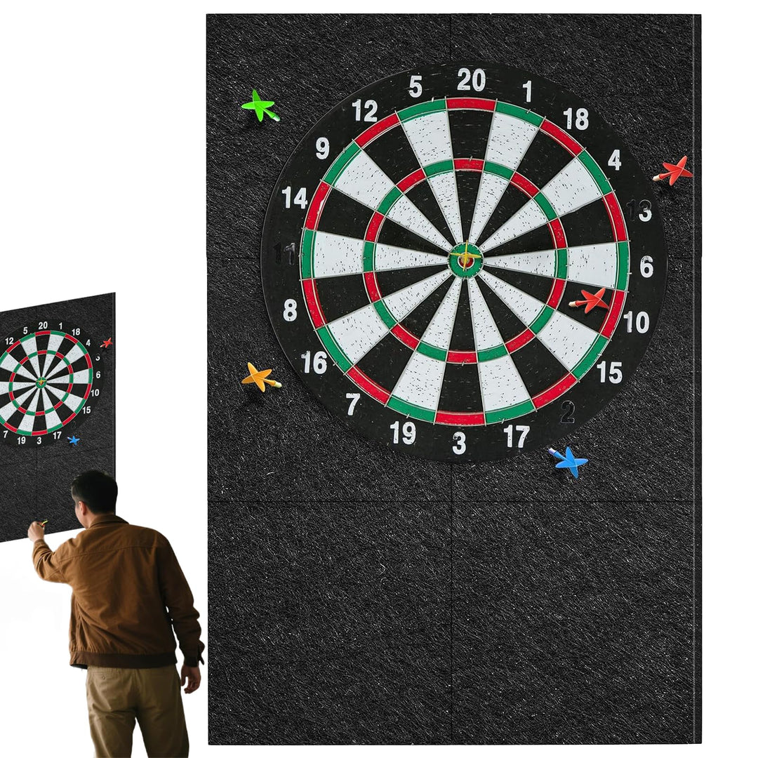 Dartboard Wandschutz, 6 Stück Filz Dartboard Wandschutz, 30x30x1,2cm, Selbstklebende Dartscheiben Um