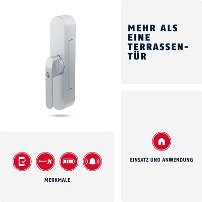 ABUS Fensterantrieb WINTECTO One – Smarter Fenstergriff für Fenster, Balkon- und Terrassentür – mit