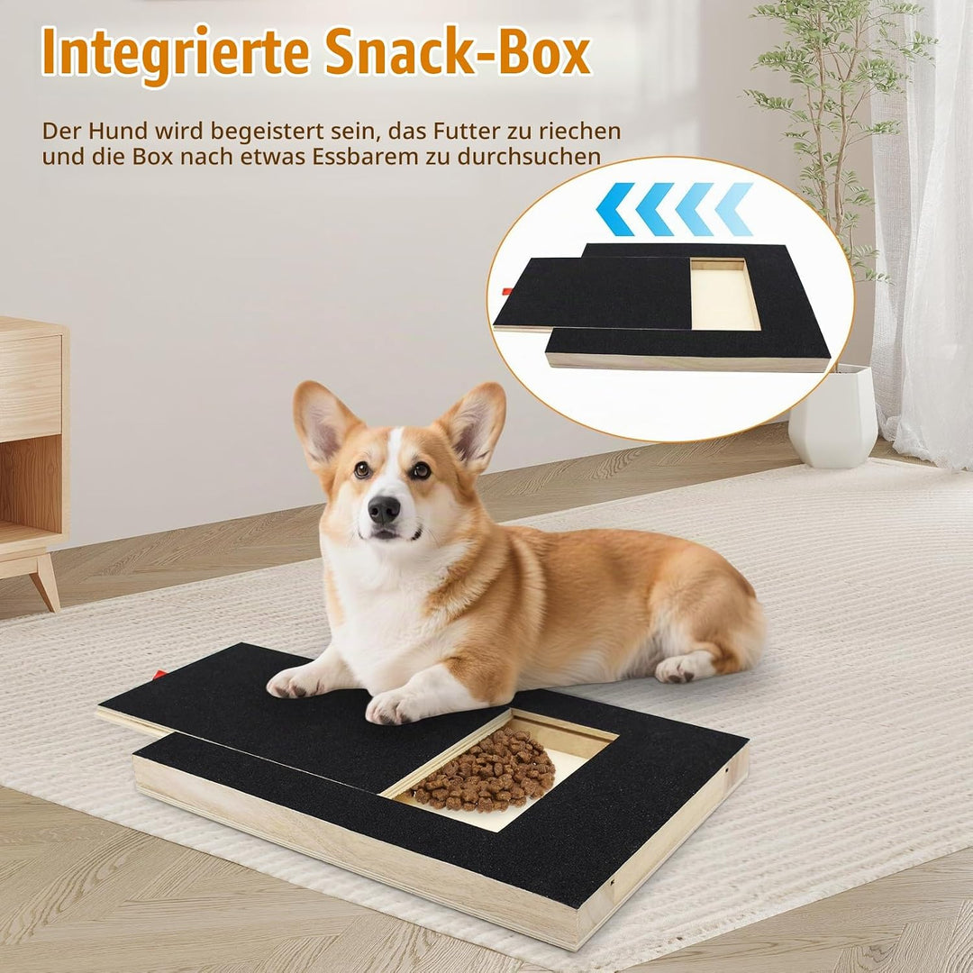 Krallenschleifer für Hunde mit Snack-Box,Hunde Krallenschleifer mit 2 Ersatzblättern Schleifpapier,K