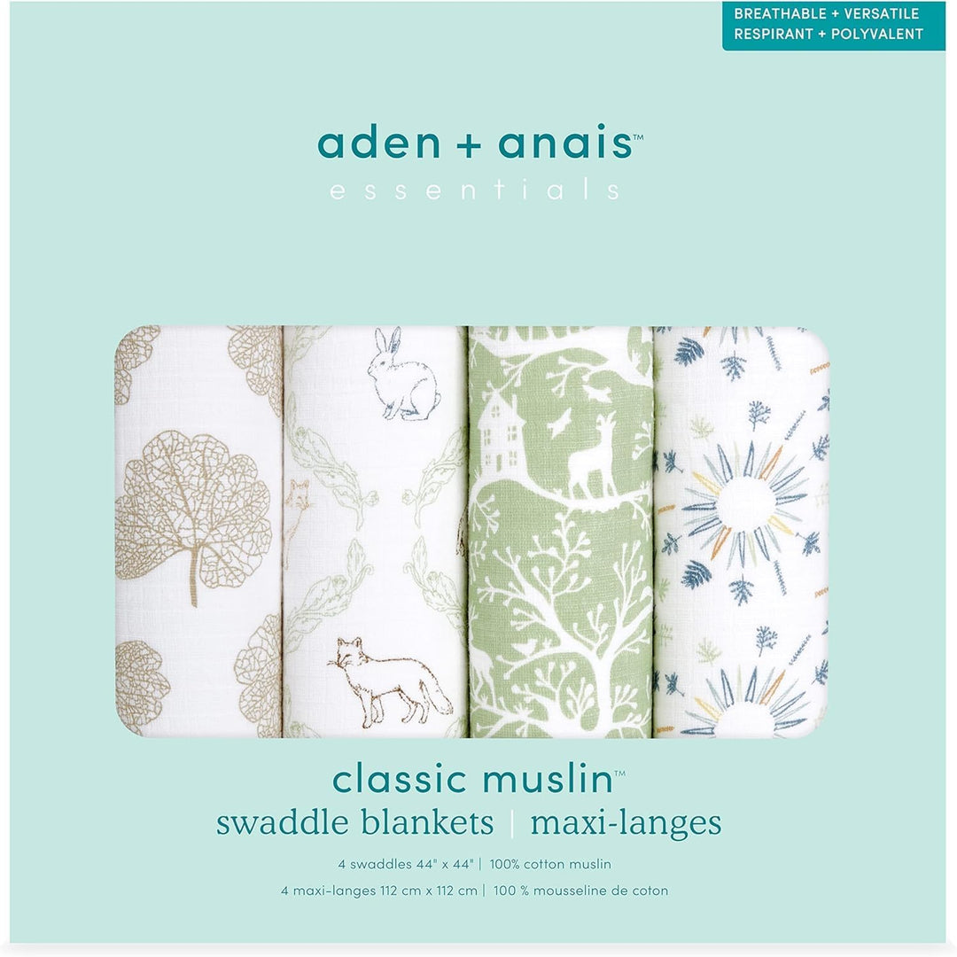 aden + anais™ Essentials Baumwoll-Musselin-Pucktuch Harmony in 4er-Packung, Harmony