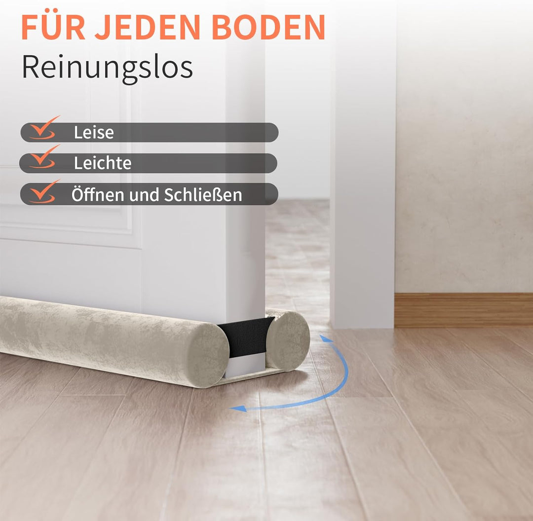 Zugluftstopper für Türen 60-100CM Türdichtung Unten Ohne Kleben Rückstandlos Tür Luftzugstopper - En