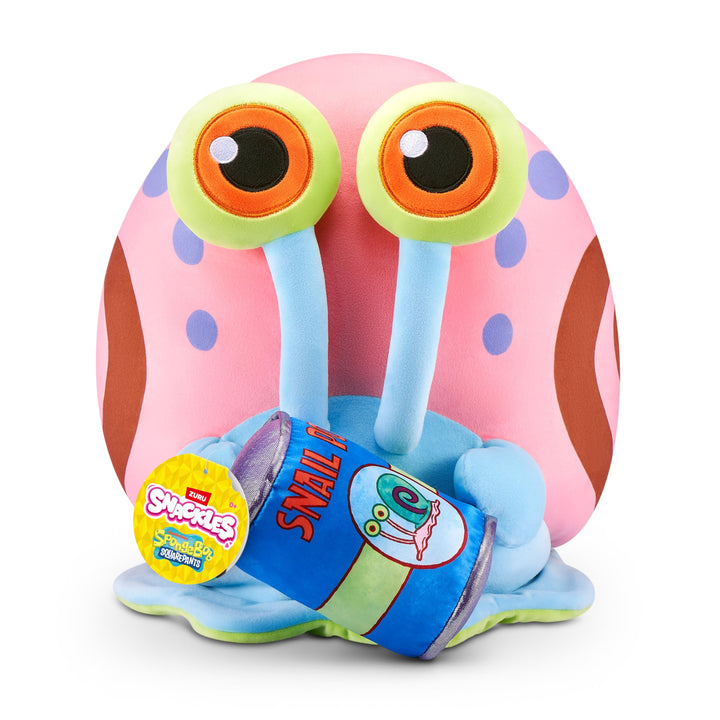 Snackles Figur Spongebob Schwammkopf, 35 cm grosses Plüschspielzeug (Gary The Snail) von ZURU, Plüsc