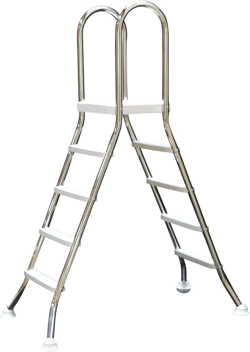 SPIRATO Edelstahl Hochbeckenleiter 4+4 für 1,20m Pool