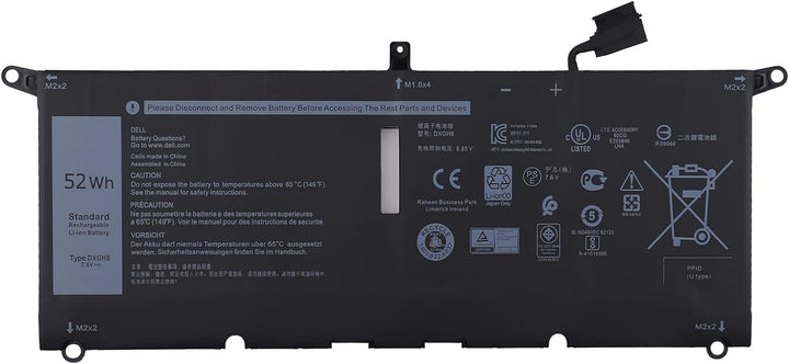 SwarKing Ersatz Akku DXGH8 Kompatibel mit Dell XPS 13 9370 9380 Inspiron 13 7390 7391 Latitude 3301