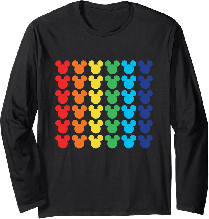 Disney Mickey Mouse Rainbow Icons Langarmshirt
