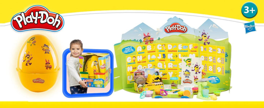 Play-Doh - riesiges Osterei mit 7 Überraschungen ab 3 Jahren, Mehrfarbig