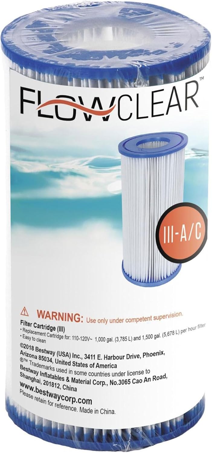 Bestway 58012P Filterkartusche Grosse III, Intex Grosse A, 6er Pack