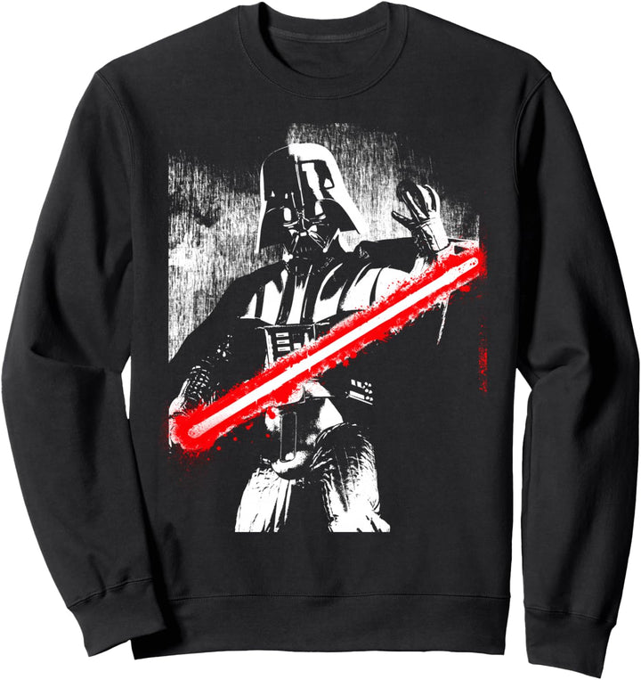 Star Wars Darth Vader Lightsaber Distressed Portrait Sweatshirt